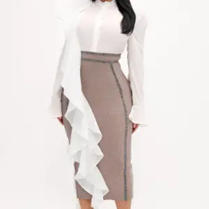 Eileen Bandage Shirt Midi Dress