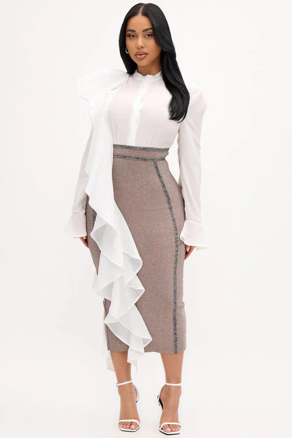 Eileen Bandage Shirt Midi Dress