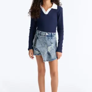 Denim Days Wrap Skort Set