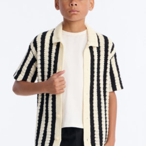 Midnight Stripe Knit Shirt