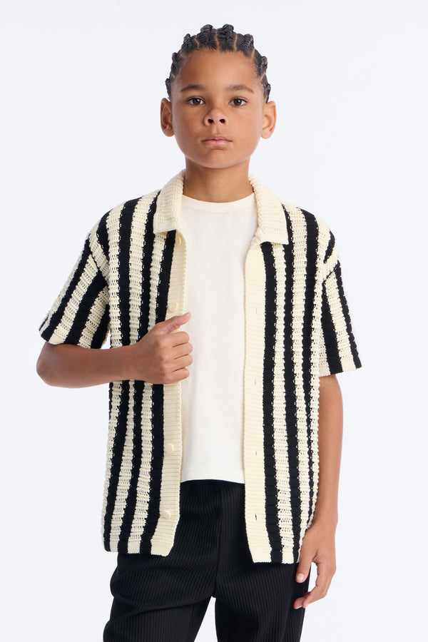 Midnight Stripe Knit Shirt
