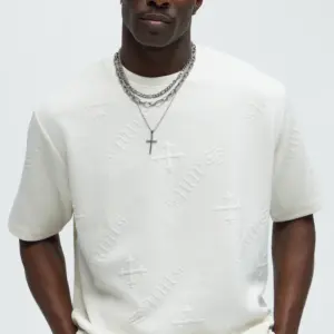 Ivory Crest Embossed Tee