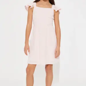 Blush Petal Ruffle Dress