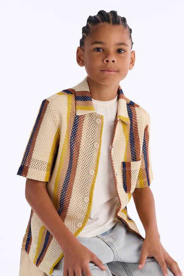 Cream Cove Crochet Shirt