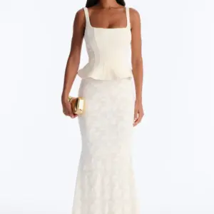 Ivory Grace Peplum Gown