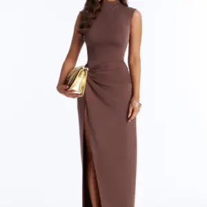 Mocha Elegance Maxi Dress