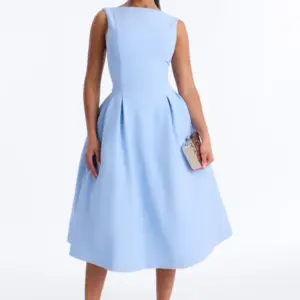 Azure Whisper Midi Dress