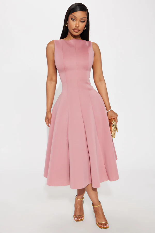 Sweet Sunday Pleated Midi Dress