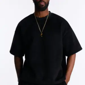 Onyx Plush Short Sleeve Sweatshirt